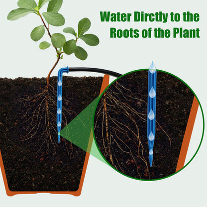 Solar Automatic Drip Irrigation Kit System, JIYANG Solar Powered Auto Easy DIY Watering Device Supported Pots Plants, 12 Timing Modes with Anti-Siphoning Device (Supported 20-30 Pots, 12Timing Modes)