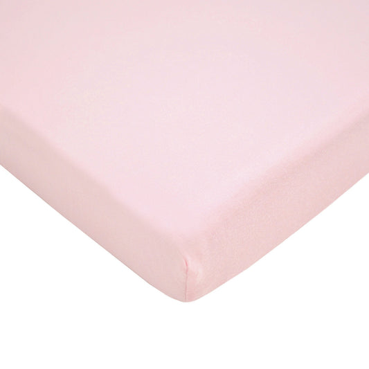 American Baby Company 100% Natural Cotton Fitted Mini Crib Sheet 38" x 24" - Soft & Breathable Small Nesting Portable Crib Sheet, Fits Pack N Play Mattresses, Baby Pink, for Boys & Girls