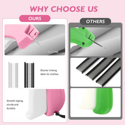 Stitch Gun for Clothing, Stitchy Gun Quick Clothes Fixer, Dress Tagging Gun-Includes 2,000 Black Fasteners & 2,000 White Fasteners & 6 Needles