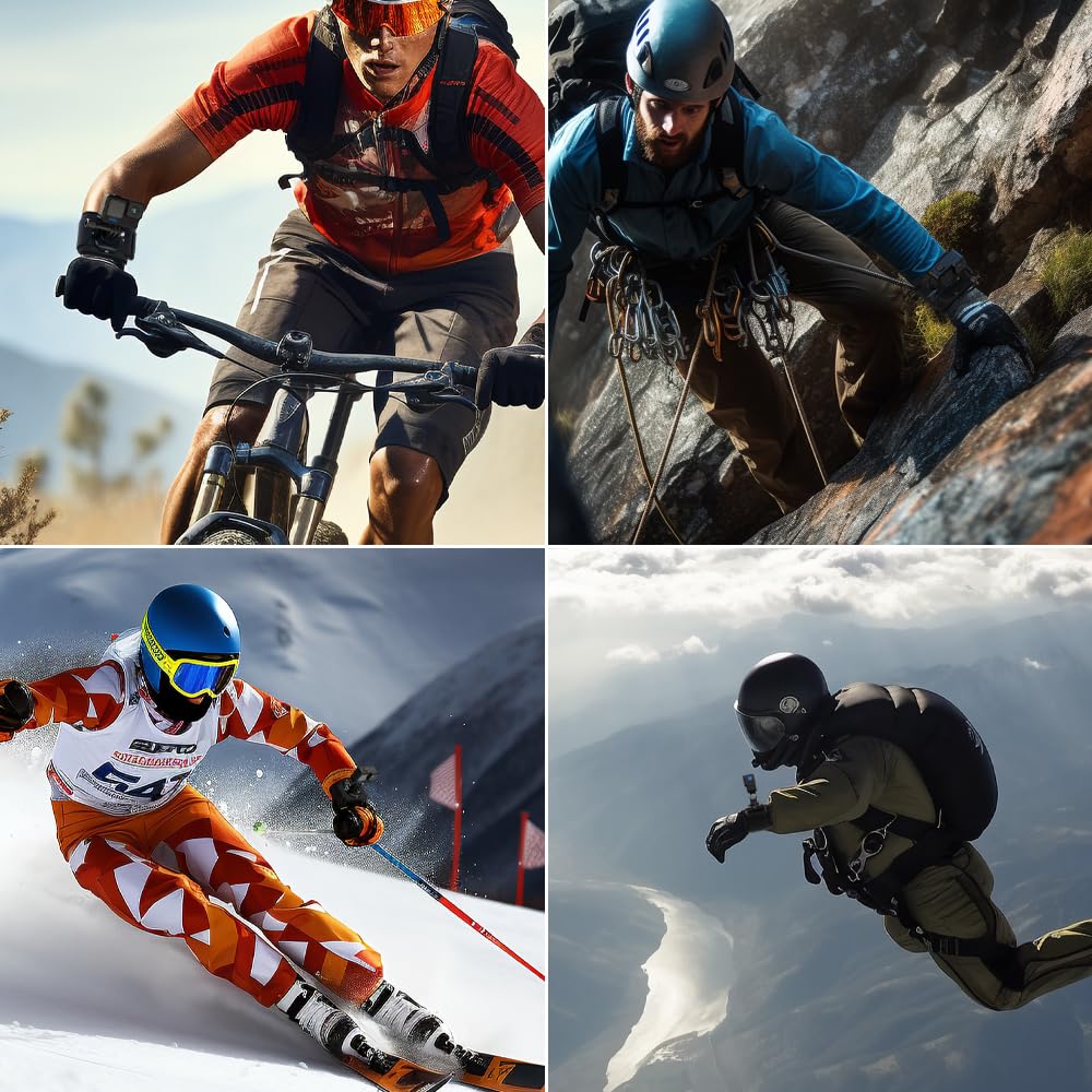 SUREWO Wrist Strap Mount Compatible with GoPro Hero 13/12/11/10/9/8/7//6/5 Black,DJI Osmo Action 5 pro/4/3,Insta 360 ONE R,AKASO/Campark and More