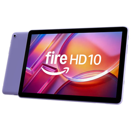 Amazon Fire HD 10 tablet (newest model) built for relaxation, 10.1" vibrant Full HD screen, octa-core processor, 3 GB RAM, 32 GB, Lilac