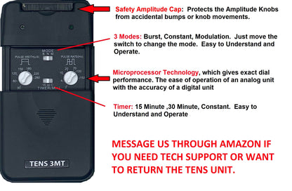 Therapist’s Choice® TENS Unit Muscle Stimulator with Accessories – TENS Unit Muscle Stimulator for Back Pain Relief, TENS Machine, Neck Pain, Sciatica Pain Relief, Nerve Pain Relief