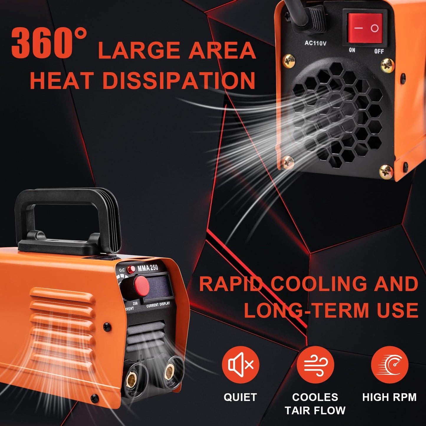 Siasky Mini Welding Machine, Upgraded Welder Machine 110V, Portable Stick Welder MMA-250A, IGBT Inverter Welder with Hot Start, Arc Force, Anti-Stick (10 welding rods)