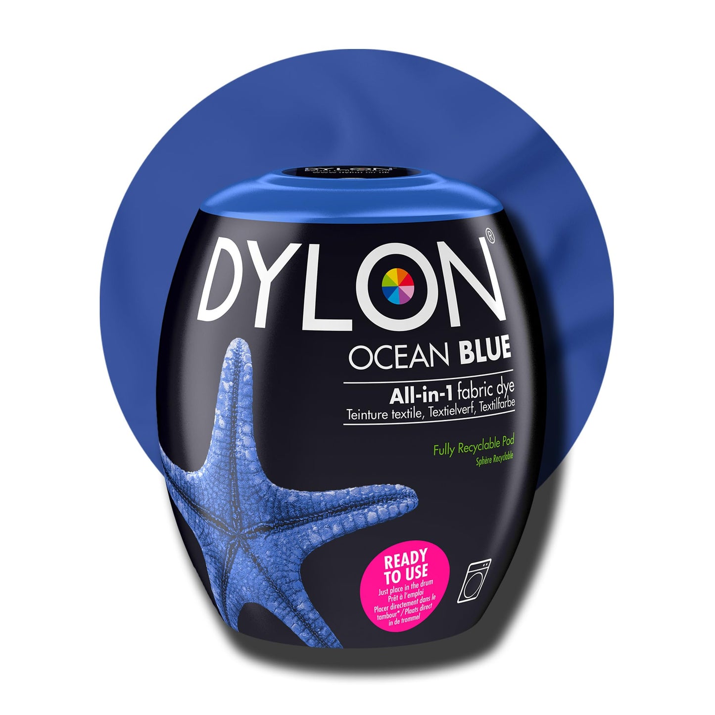 Dylon Fabric Dye Pod, Ocean Blue 350g (Pack of 1), 12 Ounce