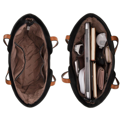 Montana West Black Tote Bag for Women Top Handle Satchel Purse Oversized Shoulder Handbag Hobo Bags Black Gift MWC-118BK