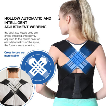 VOKOKOYA Posture Corrector for Women and Men,Adjustable Shoulder Straightener,Back Support Brace,Upper Spine scoliosis, hunchback