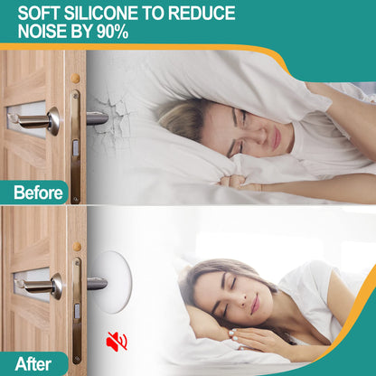 [3.15"] Door Stoppers Wall Protector, 6 Pcs Large White Silicone Door Bumpers with Strong Thickened Adhesive,Shock Absorbent Door Knobs Wall Protectors to Cover up Damage and Protect Wall Surfaces