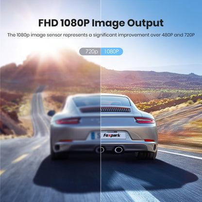 Foxpark Solar Wireless Backup Camera, 1080P 5'' Monitor Back Up Camera Systems Wireless, 3 Mins DIY Installation, Reverse Camera for Car, Truck, Van, RV