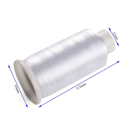Simthread 2 Huge Spools White Bobbin Fill Thread 60WT for Embroidery Machine and and Sewing Machines - 5500 Yards Ea
