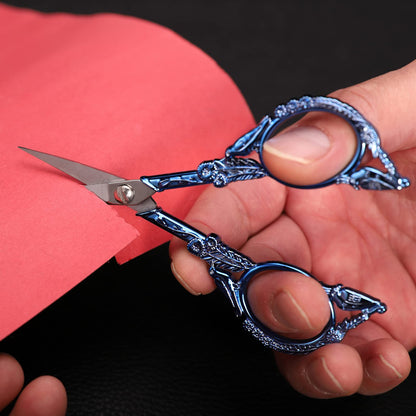 YOUGUOM Embroidery Scissors, Small Sharp Pointed Detail Shears for DIY Craft Needlework Yarn Sewing Cross Stitch Thread Cutting Handicraft Tool, 4.6in Blue Little Bird