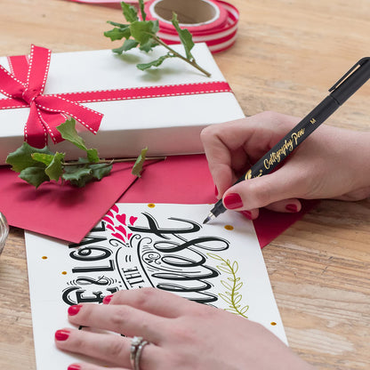 GETHPEN 8-Size Calligraphy Set – Calligraphy markers Black Archival Ink Pens for Hand Lettering, Art Drawing & Scrapbooking