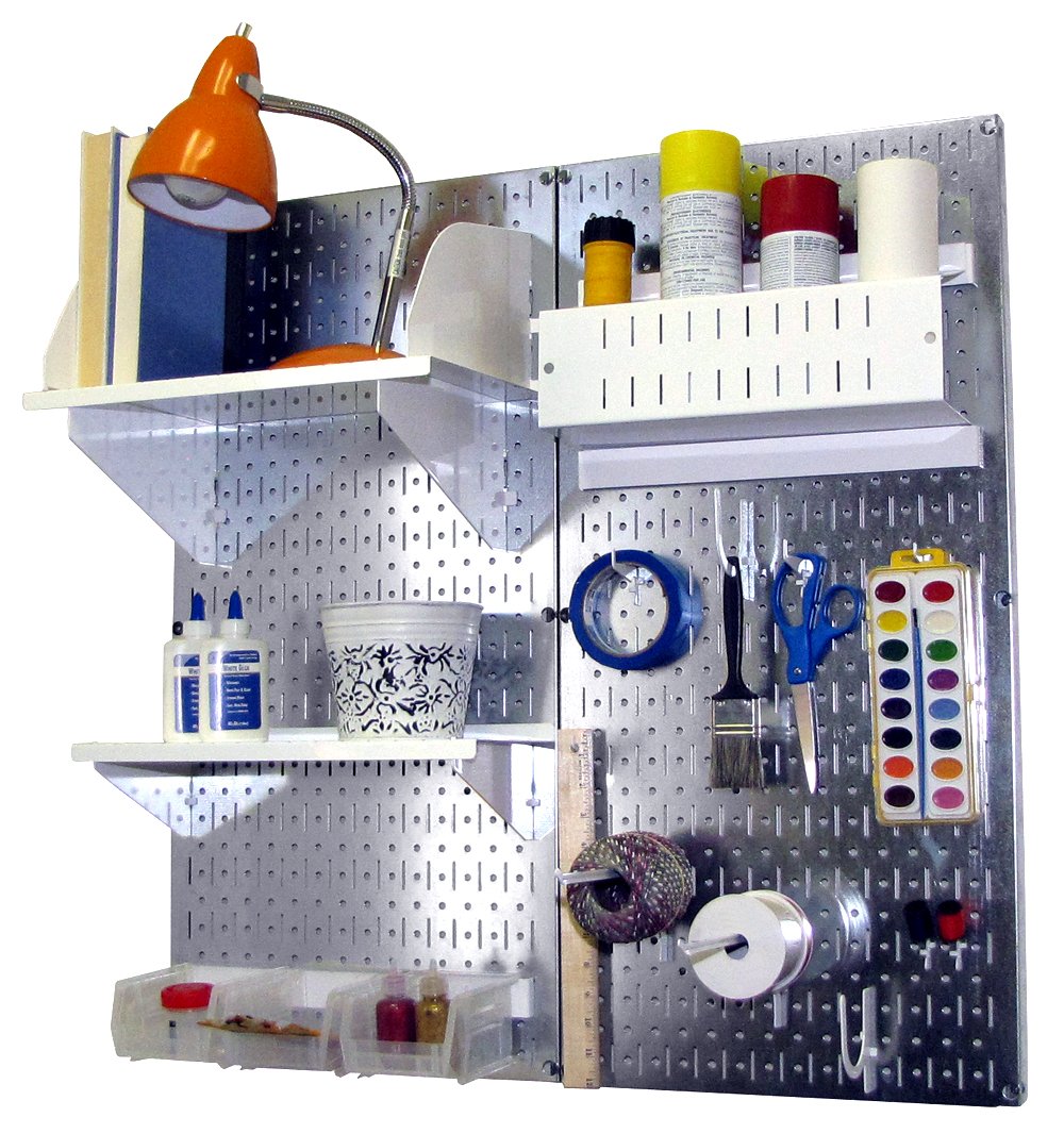 Wall Control 30-P-3232GV Galvanized Steel Pegboard Pack