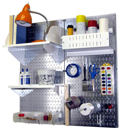 Wall Control 30-P-3232GV Galvanized Steel Pegboard Pack