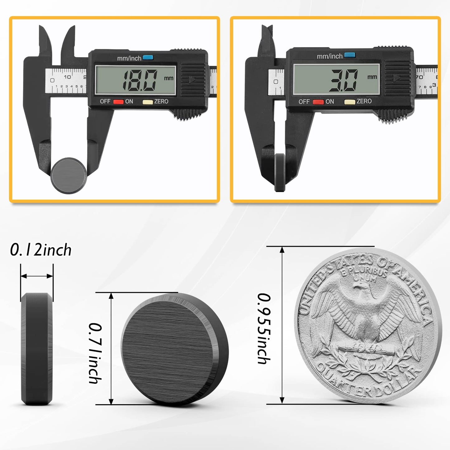 FINDMAG 20Pcs Magnets for Crafts with Adhesive Backing, Round Ferrite Craft Magnet with Adhesive Backing, Flat Ceramic Circle Magnets for Classroom, Building, Fridge, Office - 0.71" D X 0.12" H