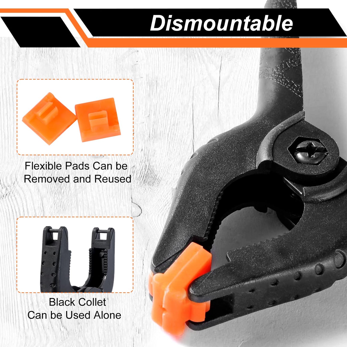 Rondauno Spring Clamps 12 Pack, 3.5 inch Spring Clips for Crafts & Professional Backdrop Clips, Heavy Duty Plastic Clamps for Woodworking