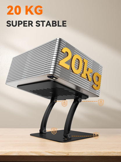 tounee Tablet Holder Stand, Dual Rod Adjustable Aluminum Desktop Stand, Compatible with 4-15.9" iPads, Surface Tablets, Portable Monitor, Kindle and More (Black)