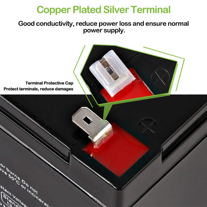 WEIZE 12V 7AH Rechargeable Sealed Lead Acid Battery for Razor E200/E200S E300 & E300S Electric Scooter,MX350 & MX400 Dirt Rocket Electric Dirt Bike Parts