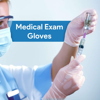 Vinyl Disposable Gloves Large - 100 Clear Food Safe Cooking and Household Cleaning Gloves - Powder-Free and Latex-Free Kitchen Glove for Meal Prep and Food Service