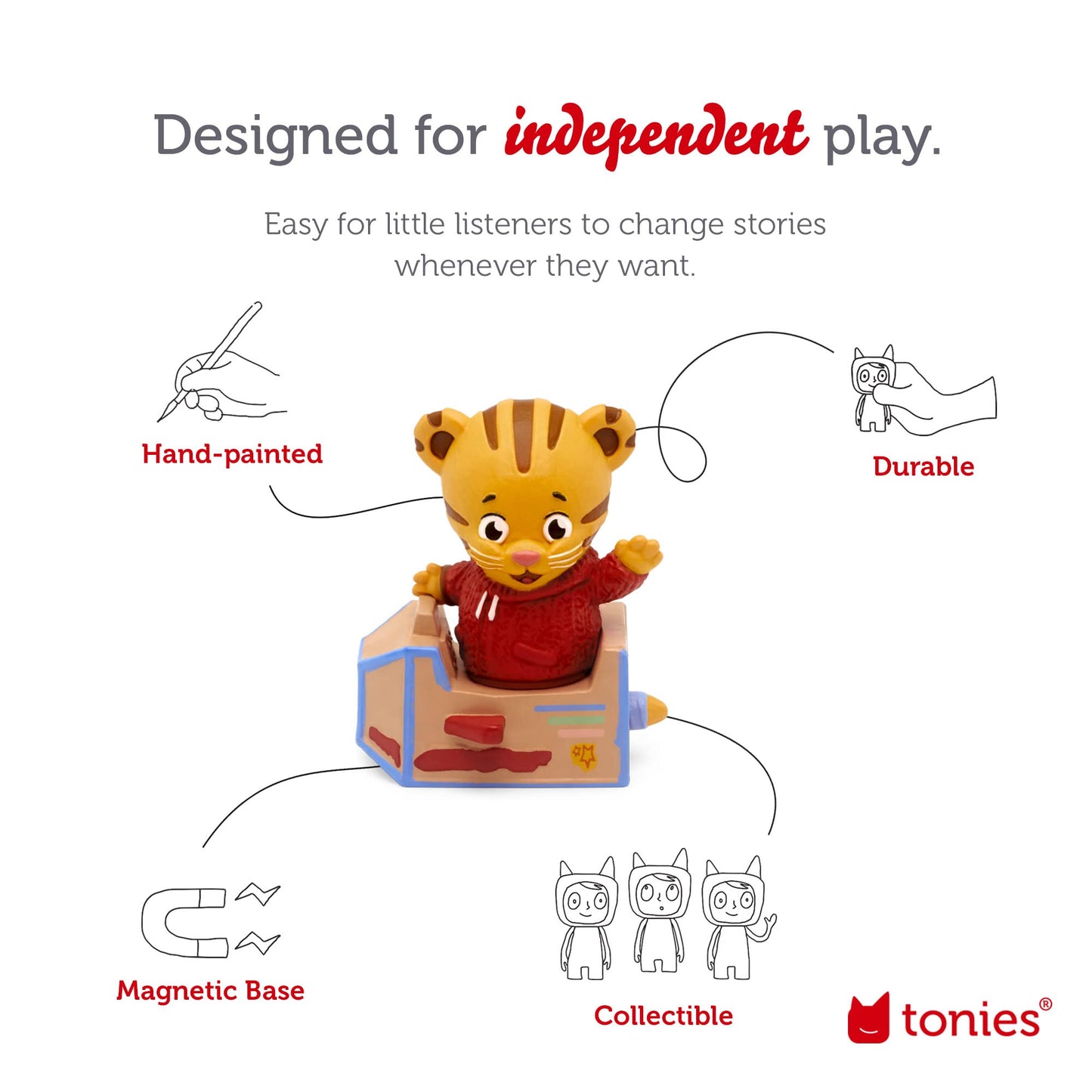 Tonies Daniel The Tiger Audio Toy Figurine from Daniel Tiger's Neighborhood