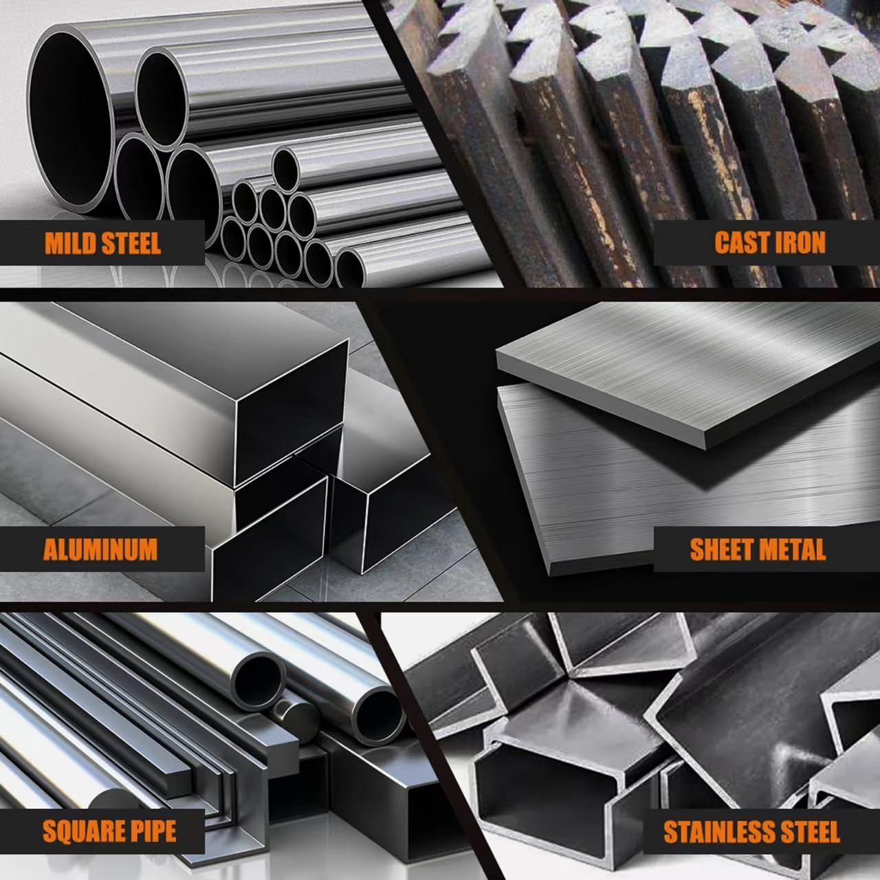 FEMEROL 250A MIG Welder,6 in 1 Gas MIG/Gasless Flux Core/Stick/Lift TIG/Spot Welding/Spool Gun Compatible Aluminum Welding Machine Large LED Display 110V/220V Multi Process Welder