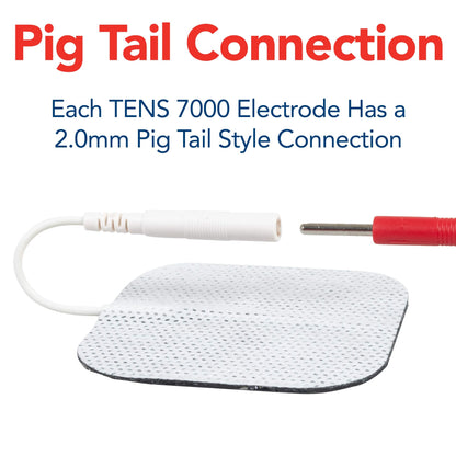 TENS 7000 Official TENS Unit Electrode Pads, 48 Pack, Premium Quality OTC Replacement Pads, 2" X 2", Compatible with Most Stim Machines Value Pack Replacement