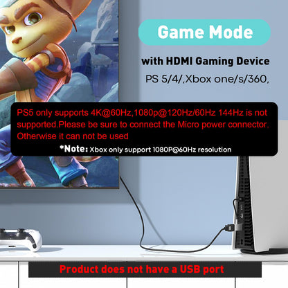 UANTIN HDMI to DisplayPort Adapter (4K 60Hz,1080p 120Hz) Uni-Directional HDMI (Source) to DP (Screen) Converter Male to Female for PC,Laptop,AMD,NVIDIA,PS5,Xbox and More - 1 Pack