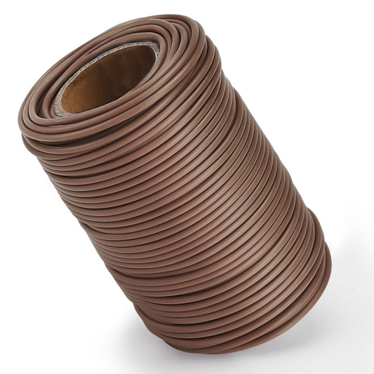 TELENT OUTDOORS 130 Feet Soft Plant Tie Brown Twist Garden Ties for Plants Gardening Home Office Organization TPR Garden Ties Supplies with 2.5mm Diameter