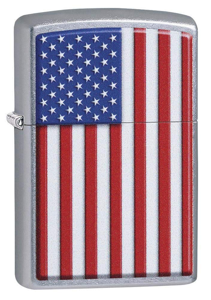 Zippo Patriotic Street Chrome Pocket Lighter