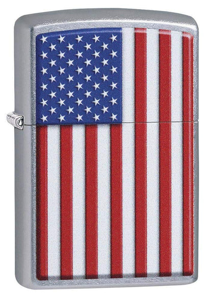 Zippo Patriotic Street Chrome Pocket Lighter
