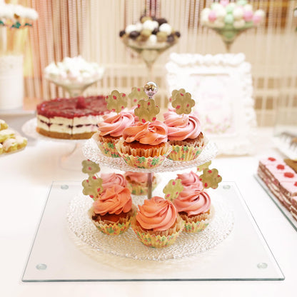 Seelenruhe Tempered Glass Cutting Boards for Kitchen Counter, Clear Cutting Boards for Countertop, Non-Slip, Heat-Resistant, Easy to Clean, Kitchen Decoration, 16x12 & 12x8 2PCS