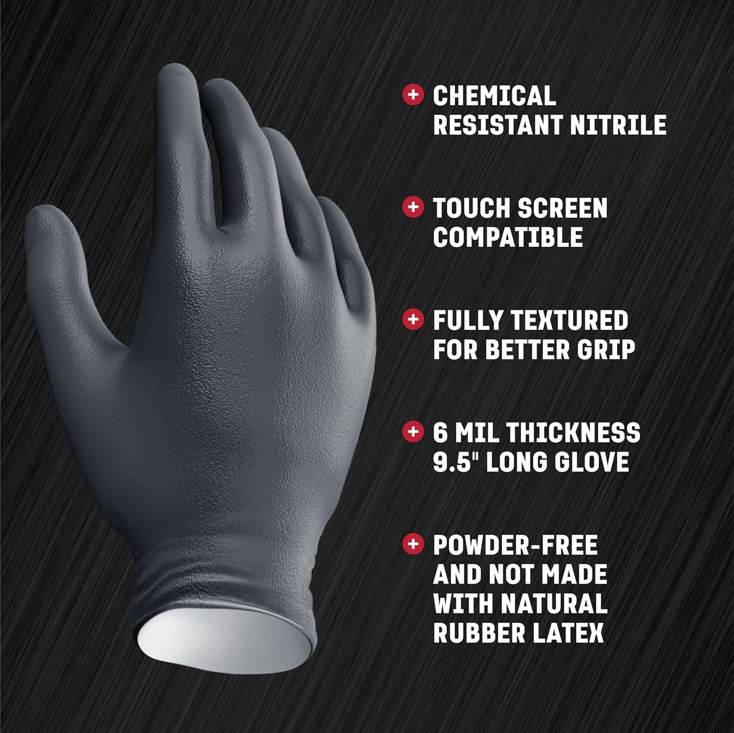 Venom Steel Industrial Nitrile Gloves, 6 mil, 2 Layer Rip Resistant, One Size Fits Most, 100 Count