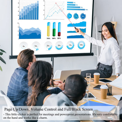 Zoxkoy Wireless PowerPoint Remote Presentation Clicker: Presenter Pointer for Classroom Teacher - USB Slide Advancer Compatible MacBook Computer