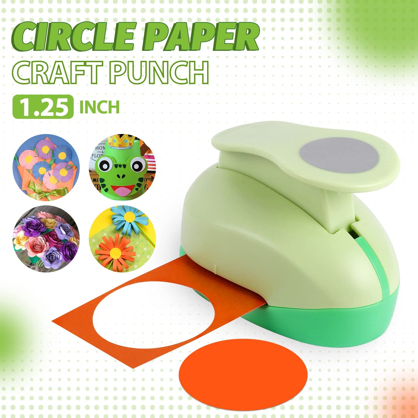 UCEC Circle Punch, 1.25 Inch Circle Hole Punch, Paper Punch Circles Craft Punch Handmade Paper Punch for Crafting Scrapbooking Cards Arts Fun Projects