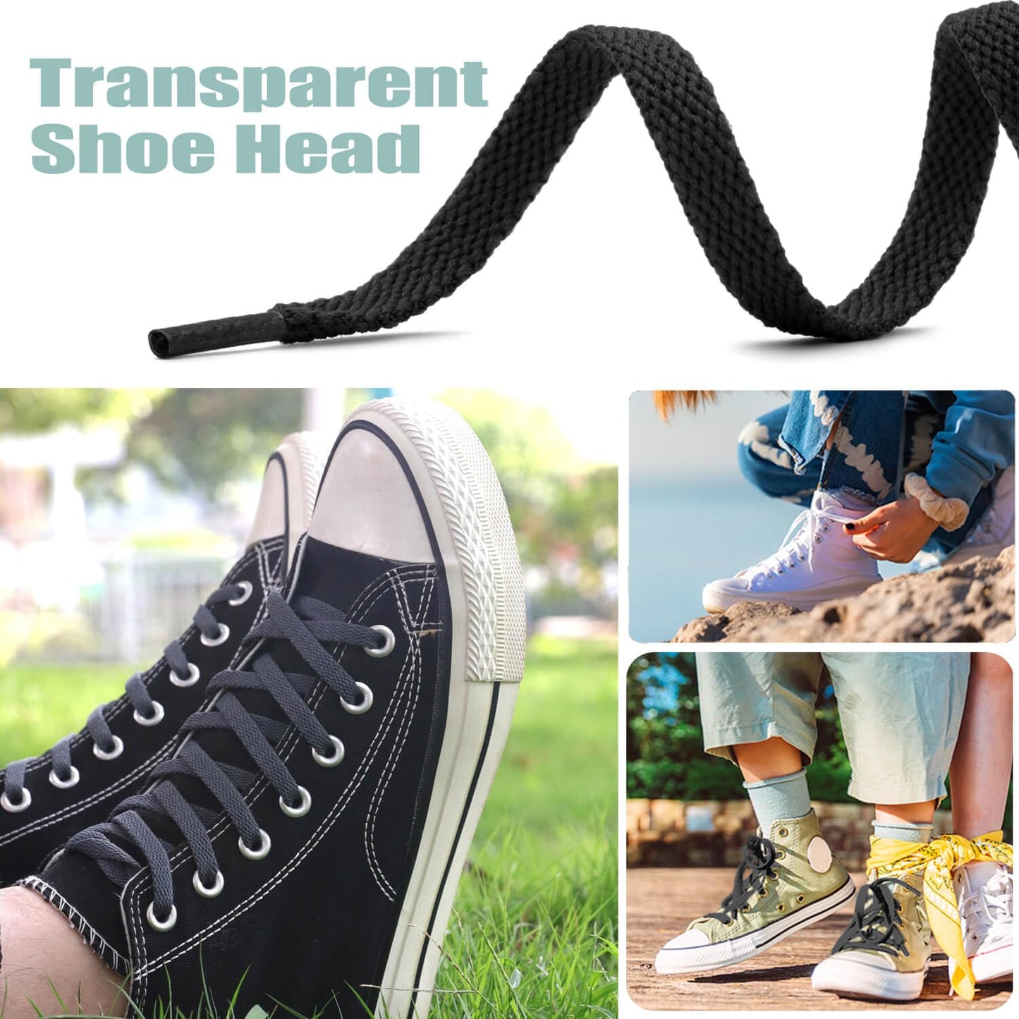 DELELE 2 Pair 63 inch Flat Shoe laces 5/16" Wide Shoelaces for Athletic Running Sneakers Shoes Boot Strings Beige