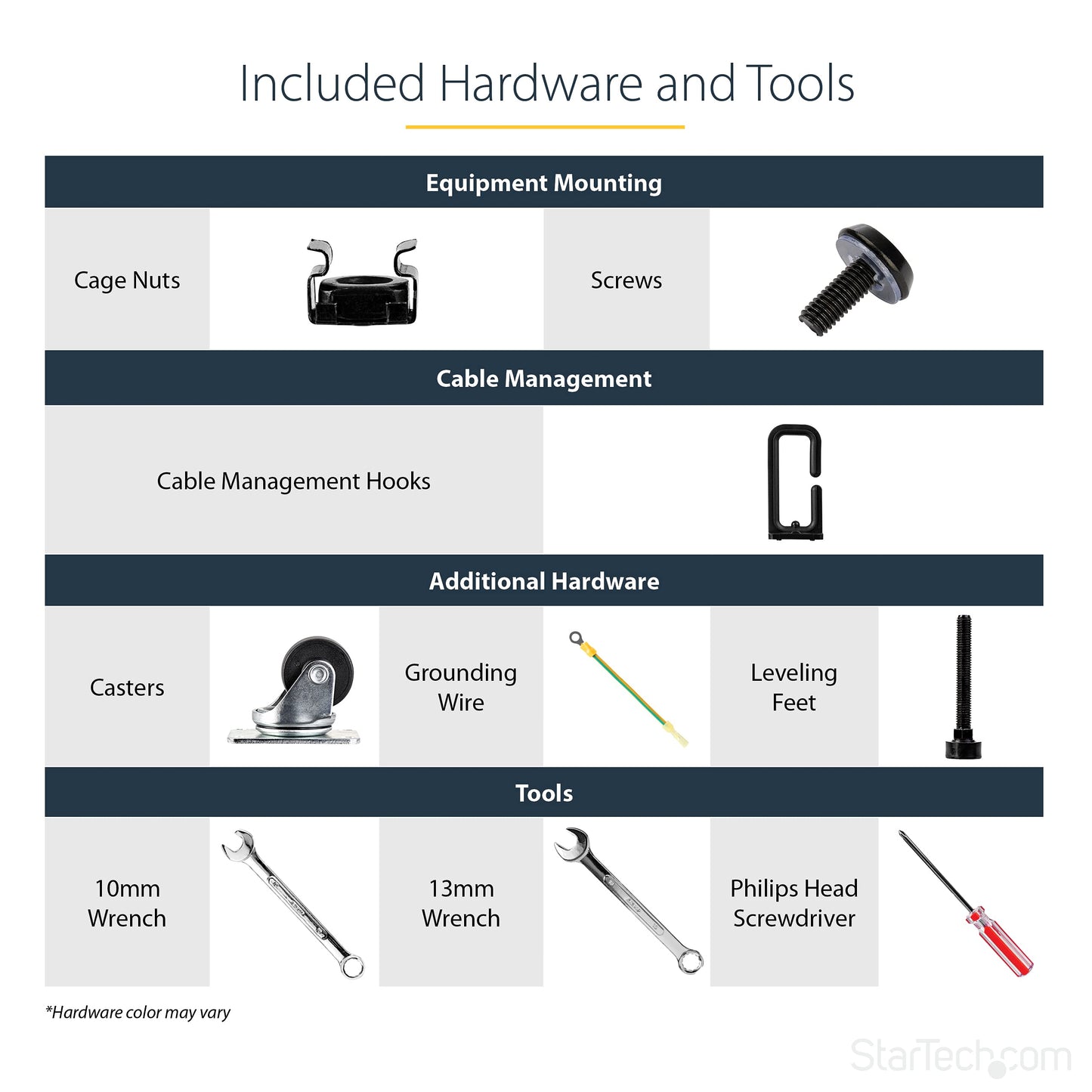 StarTech.com 4-Post 42U Mobile Open Frame Server Rack, 19in Network Rack with Wheels, Rolling Rack for Computer/AV/Data/IT Equipment - Casters, Leveling Feet or Floor Mounting (4POSTRACK42)