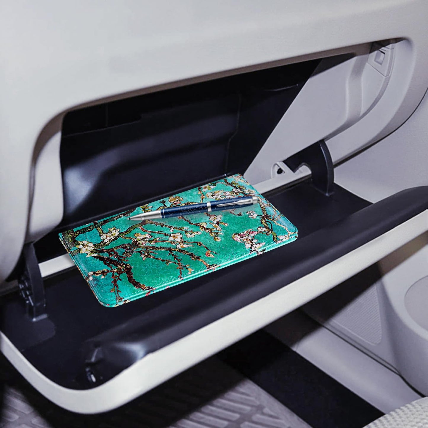 CoBak Car Registration and Insurance Holder - Vehicle Glove Box Car Organizer,Auto Truck Comparment Accessories Case with Magnetic Closure for Driver License,Cards