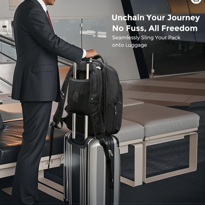 Swissdigital Design TSA Business Laptop Backpack For Men,Travel Backpack With USB Charging Port,College Tech Backpacks With RFID Pockets Presents For Men Fits 15.6 Inch Computer | TERABYTE