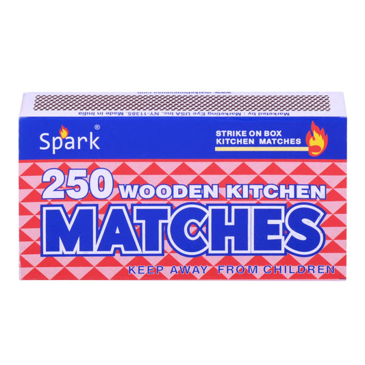 Spark Large Matches – 20 Packs, 5,000 Total Strike-on-Box Matches for Fireplace, Camping, Survival, BBQ | Wholesale Bulk Lot