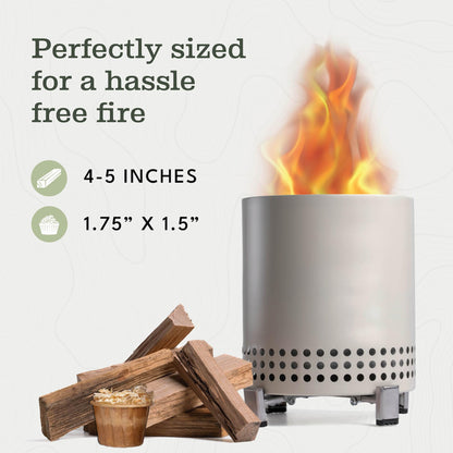 Superior Trading Oak Mini Fire Wood w/Fire Starter Pods, Winter Fireplace Starter, Wood Stove, USDA Cert 4-5” Kiln Dried Firewood, USA Made, 10-11 lbs in Plastic Storage Box