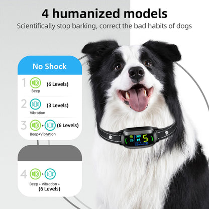 FAFAFROG Dog Bark Collar for Large Medium Small Dogs, Rechargeable Smart Bark Collar, Anti Barking Training Collar with 5 Adjustable Sensitivity Beep Vibration (Black)