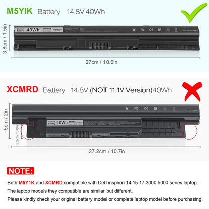 Fancy Buying M5Y1K Laptop Battery for Dell Inspiron 14 15 17 5000 3000 Series 5559 5558 3551 3451 3558 i3558 3567 5755 5756 5458 5759 5758 5759 GXVJ3 HD4J0 K185W WKRJ2 VN3N0 991XP 07G07 78V9D