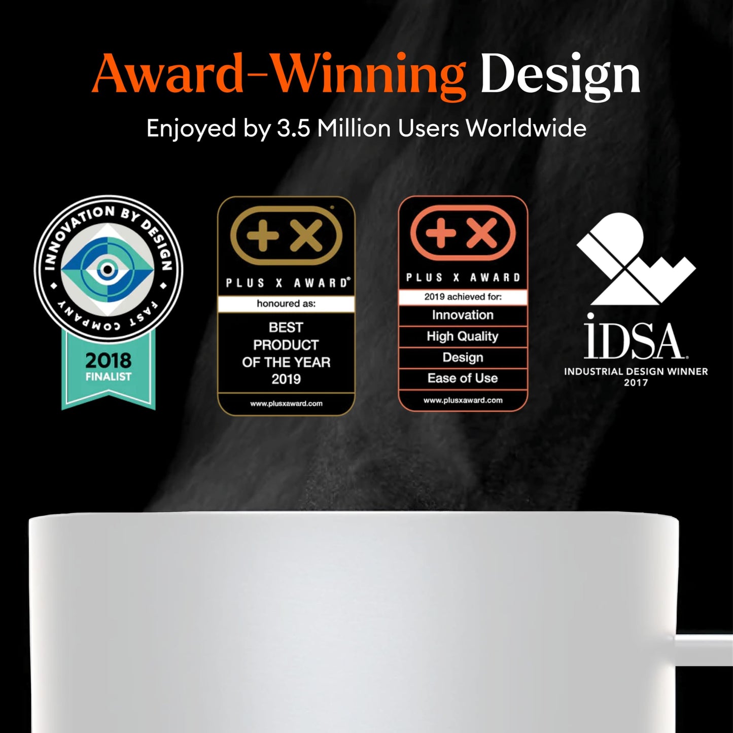 Ember Temperature Control Smart Mug 2, 14 Oz, App-Controlled Heated Coffee Mug with 80 Min Battery Life and Improved Design, White