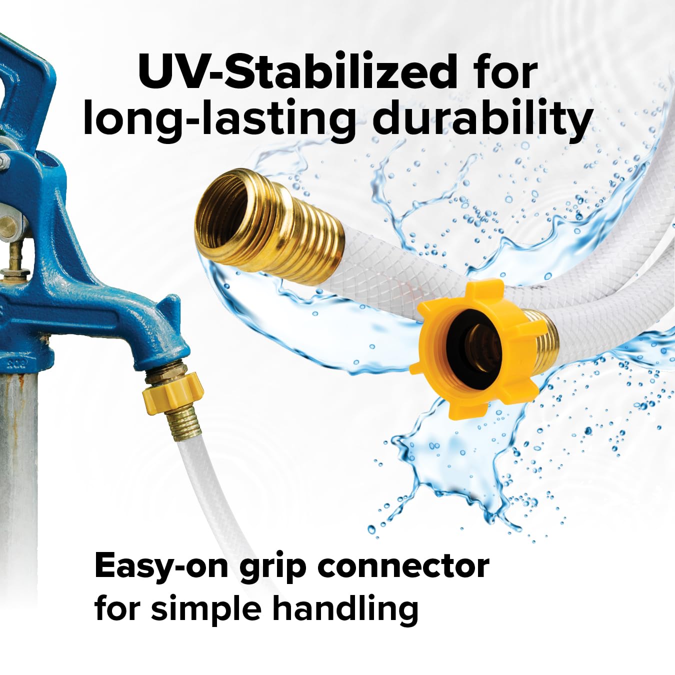 Camco TastePURE 25-Ft - RV Drinking Water Hose - Contains No Lead, No BPA & No Phthalate - Features Reinforced Design & Crafted of PVC - 1/2” Inside Diameter, Made in the USA (22733)