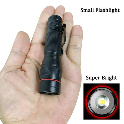 Wrrozz LED Flashlight Rechargeable 2 Pack, High Lumens Tactical Flashlights, Super Bright Small Flash Light, Mini Pocket Torch, 3 Modes Zoomable Flashlight for Outdoor, Camping, Birthday for Men Women