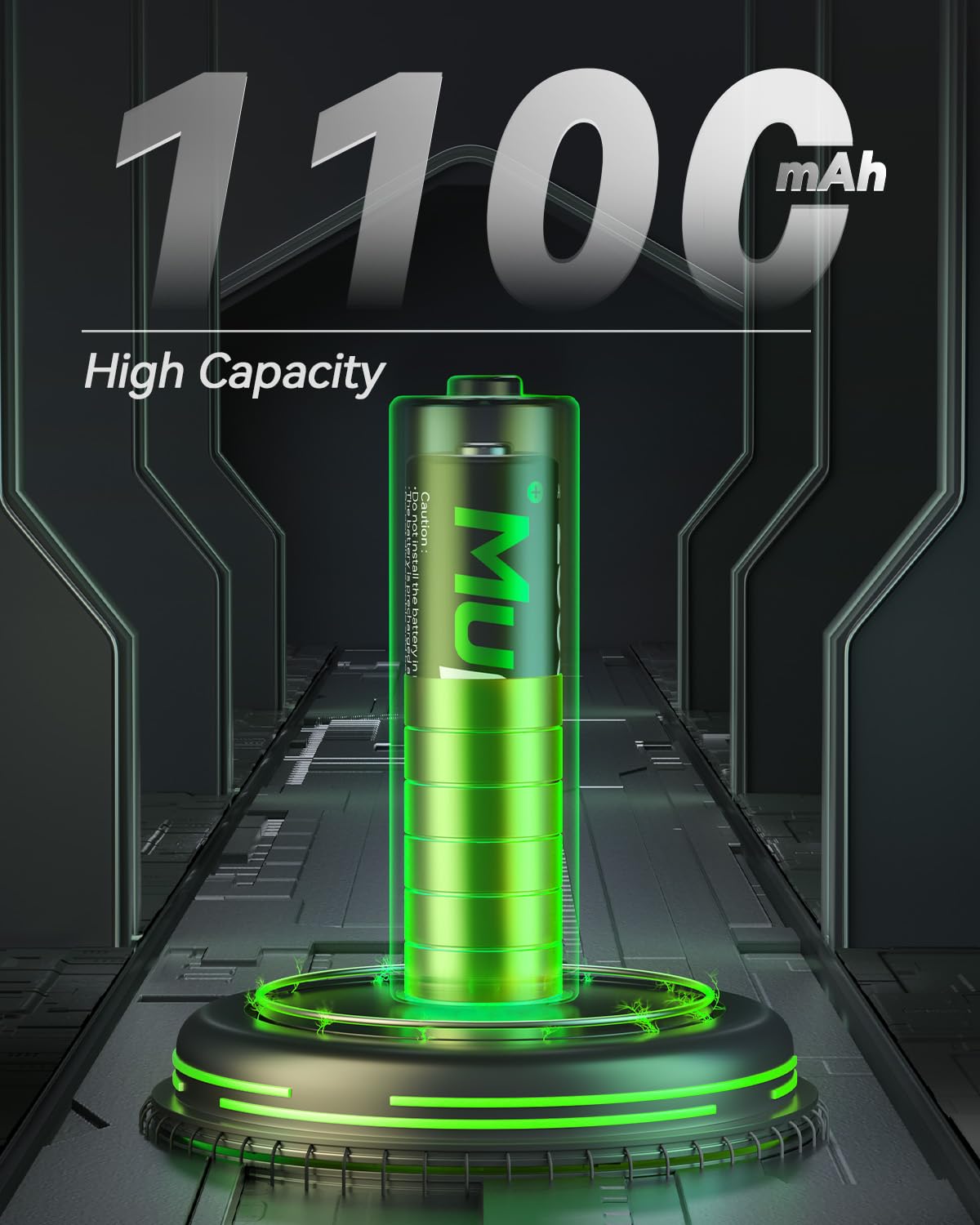 Rechargeable AAA Batteries 16 Pack,AAA Rechargeable Battery 1100mAh NiMH,1.2V Triple A Battery,Solar Battery High Capacity Low Self Discharge Pilas Recargables,3A Batteries for Remote Cordless Phone