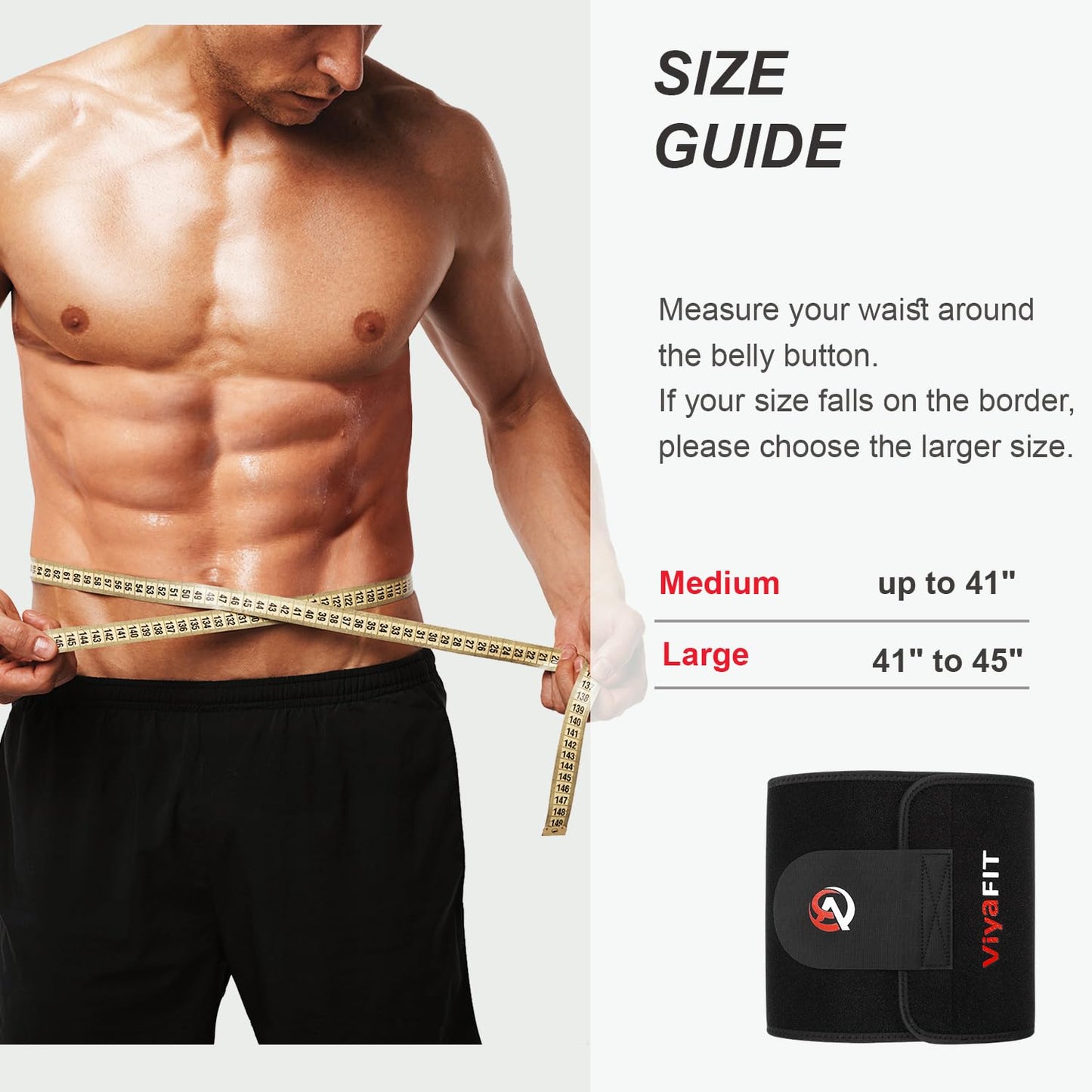 Viyafit Waist Trimmer Belt, Premium Waist Trainer for Women & Men Weight Loss Red