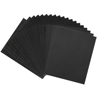Shineboc Sandpaper Assortment, 18 Sheets, 9 x 11 Inch Wet Dry Sand Paper, 120/180/240/320/400/600/800/1000/2000 Grit Hand Sanding Sheets for Wood Metal Automotive Sanding and Polishing