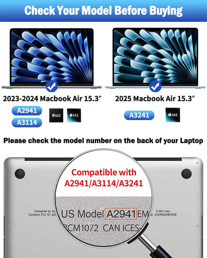 F FORITO 2-Pack Anti Blue Light Matte Screen Protector Compatible with MacBook Air 15.3 inch (2023-2025, M2, M3, M4), Eye Protection Blue Light Blocking Anti Glare Computer Screen Cover