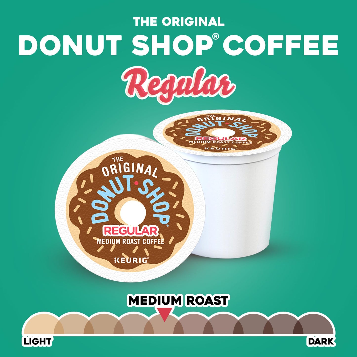 The Original Donut Shop Regular Keurig Single-Serve K-Cup Pods, Medium Roast Coffee, 72 Count