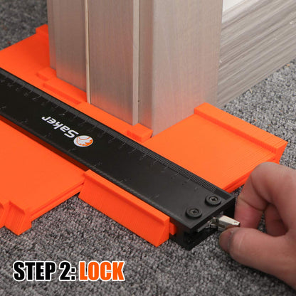 Saker Contour Gauge Duplication-Adjustable Lock-Precisely Copy Irregular Shape-Irregular Woodworking Tracing-Must Have Tool Christmas Gifts for DIY Handyman Men Husband Dad 10 Inch+5 Inch